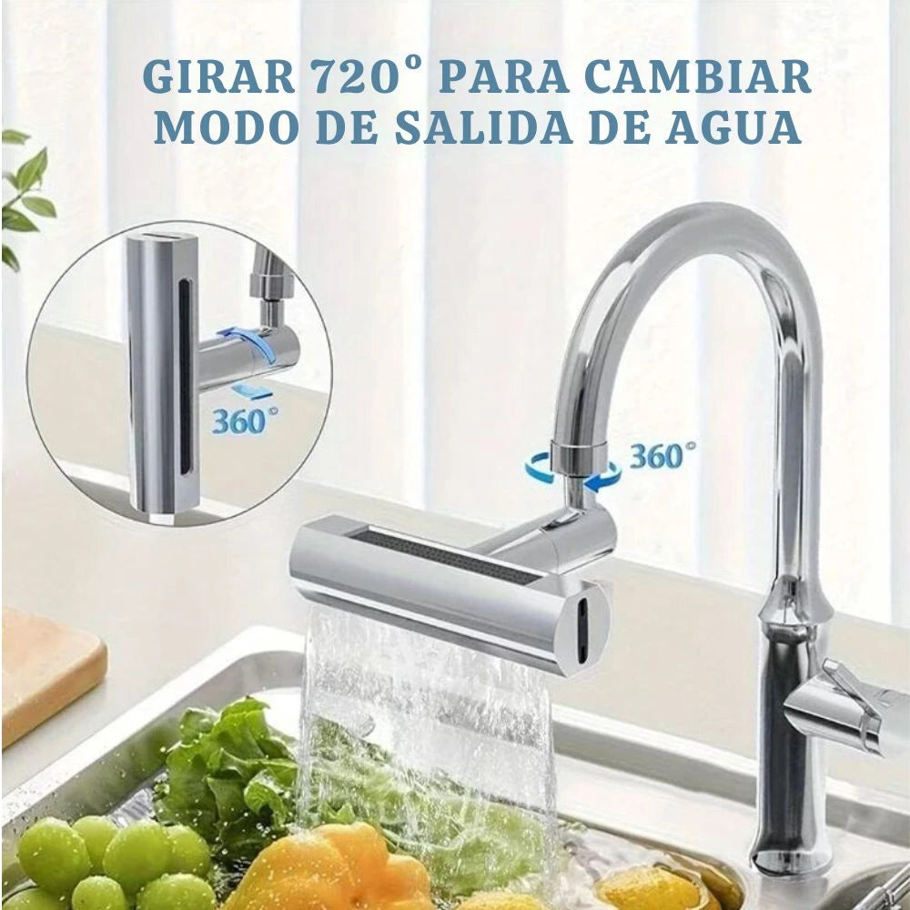 "Grifo 4 en 1¡maximiza el ahorro del agua en cada uso!"